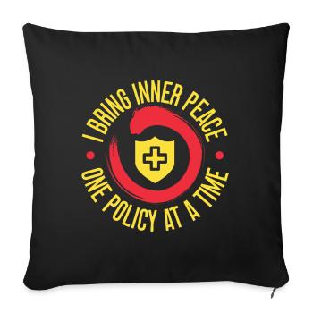 Insurance Agent Policy At A Time Funny Insurance - Sofa pillowcase 17,3'' x 17,3'' (45 x 45 cm) - black - Front