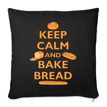 BÄCKER - KEEP CALM AND BAKE BREAD - BROT BACKEN - Sofa pillowcase 17,3'' x 17,3'' (45 x 45 cm) - black - Front