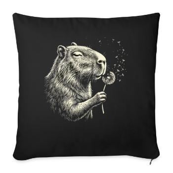 Dandelion Beaver Dream - Sofa pillowcase 17,3'' x 17,3'' (45 x 45 cm) - black - Front