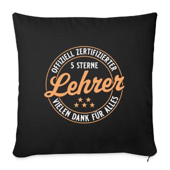 Bester Lehrer Abschied Jobwechsel Pension - Sofakissenbezug 45 x 45 cm - Schwarz - Vorne