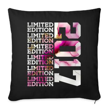 LIMITED EDITION 2017 - 9 YEARS - 9TH BIRTHDAY - Sofa pillowcase 17,3'' x 17,3'' (45 x 45 cm) - black - Front