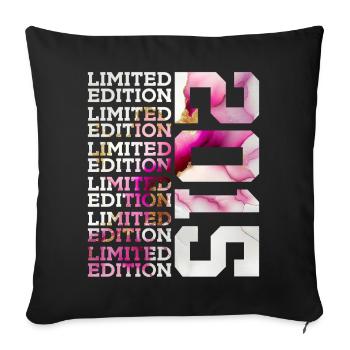 LIMITED EDITION 2015 - 11 YEARS - 11TH BIRTHDAY - Sofa pillowcase 17,3'' x 17,3'' (45 x 45 cm) - black - Front