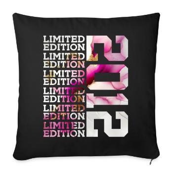LIMITED EDITION 2012 - 14 YEARS - 14TH BIRTHDAY - Sofa pillowcase 17,3'' x 17,3'' (45 x 45 cm) - black - Front