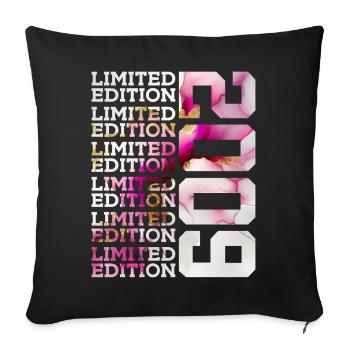 ÉDITION LIMITÉE 2009 - 17 ANS - 17E ANNIVERSAIRE - Housse de coussin décorative 45 x 45 cm - noir - Devant