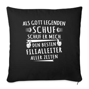 Filialleiter - Sofakissenbezug 45 x 45 cm - Schwarz - Vorne
