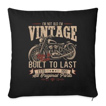 75th Birthday Gift Motorcyclist Biker 1951 - Sofa pillowcase 17,3'' x 17,3'' (45 x 45 cm) - black - Front