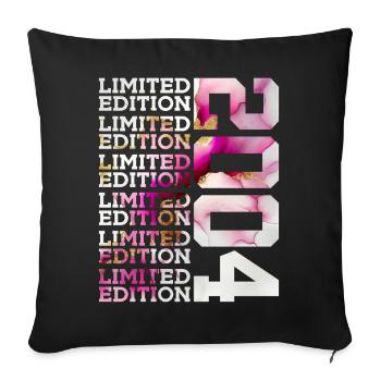 LIMITED EDITION 2004 - 22 YEARS - 22ND BIRTHDAY - Sofa pillowcase 17,3'' x 17,3'' (45 x 45 cm) - black - Front