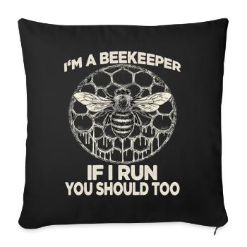 Imkereibedarf Imker Zubehör Imkerei Bienen Fan - Sofakissenbezug 45 x 45 cm - Schwarz - Vorne