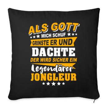 Juggling jugglers - Sofa pillowcase 17,3'' x 17,3'' (45 x 45 cm) - black - Front