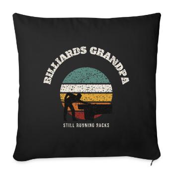 Billiards Grandpa Retro - Sofa pillowcase 17,3'' x 17,3'' (45 x 45 cm) - black - Front