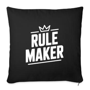 Rule Maker - Sofa pillowcase 17,3'' x 17,3'' (45 x 45 cm) - black - Front