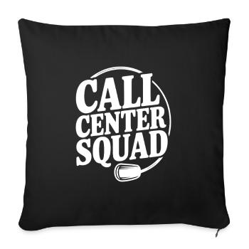 Call Center Squad - Sofa pillowcase 17,3'' x 17,3'' (45 x 45 cm) - black - Front