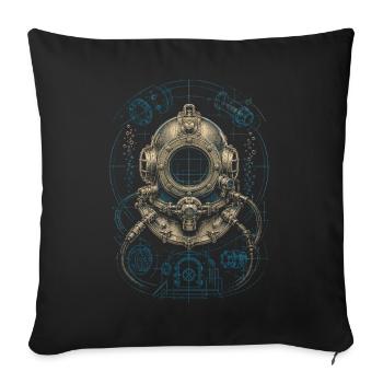 Plongeur industriel commercial - Housse de coussin décorative 45 x 45 cm - noir - Devant