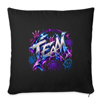 Team - Sofa pillowcase 17,3'' x 17,3'' (45 x 45 cm) - black - Front