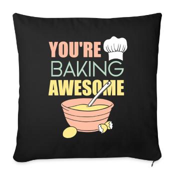 Cake Baking Pastry Chef Cake Baker - Sofa pillowcase 17,3'' x 17,3'' (45 x 45 cm) - black - Front