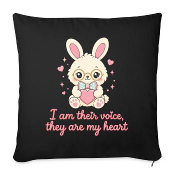 Enseignant en éducation spécialisée pour l’orthophonie - Housse de coussin décorative 45 x 45 cm - noir - Devant