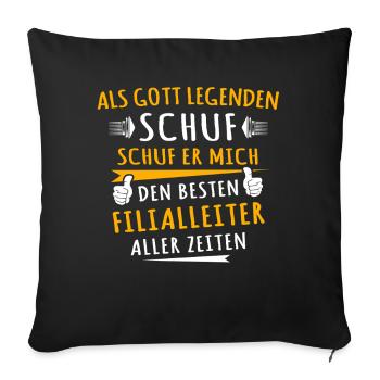 Filialleiter - Sofakissenbezug 45 x 45 cm - Schwarz - Vorne