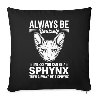 Sphynx Cat Dicts, drôle de cadeau Sphynx Cat - Housse de coussin décorative 45 x 45 cm - noir - Devant