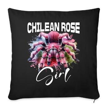 Fille Tarentule Chili - Housse de coussin décorative 45 x 45 cm - noir - Devant