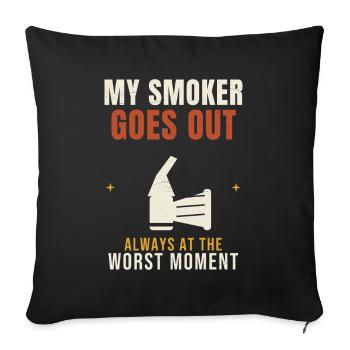 Beekeeping My Smoker Goes Out Funny Apiary Beekeep - Sofa pillowcase 17,3'' x 17,3'' (45 x 45 cm) - black - Front