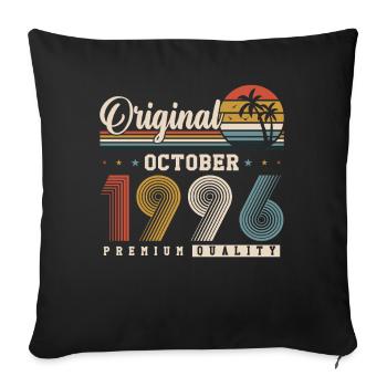 Original Oktober 1996 – 30. Geburtstag Retro - Sofa pillowcase 17,3'' x 17,3'' (45 x 45 cm) - black - Front