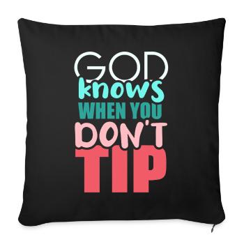 waiter bartender bartender bartender barchef - Sofa pillowcase 17,3'' x 17,3'' (45 x 45 cm) - black - Front