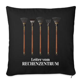 Rechenzentrum Gärtner Baumschule Hobbygärtner - Sofakissenbezug 45 x 45 cm - Schwarz - Vorne