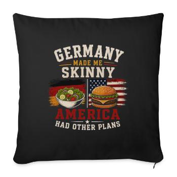 German American Origin and Tradition - Sofa pillowcase 17,3'' x 17,3'' (45 x 45 cm) - black - Front
