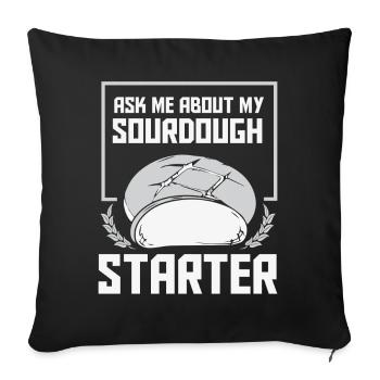Bread Baker Bakery Bread Roll Baking - Sofa pillowcase 17,3'' x 17,3'' (45 x 45 cm) - black - Front