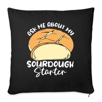 Bread Baker Bakery Bread Roll Baking - Sofa pillowcase 17,3'' x 17,3'' (45 x 45 cm) - black - Front