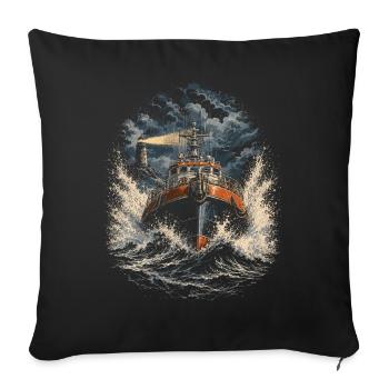 Coast Guard Lifeguard - Sofa pillowcase 17,3'' x 17,3'' (45 x 45 cm) - black - Front