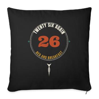 Darts Vingt-six Encore Bed And Breakfast Funny Dar - Housse de coussin décorative 45 x 45 cm - noir - Devant