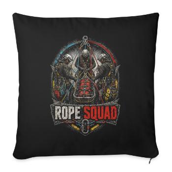 Industrial climbers at heights - Sofa pillowcase 17,3'' x 17,3'' (45 x 45 cm) - black - Front