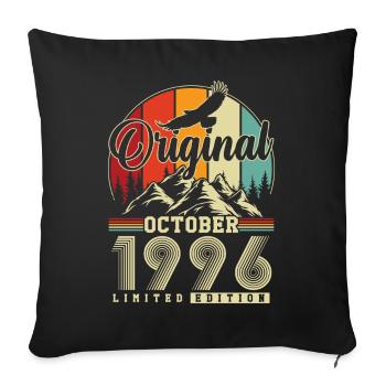 Original October 1996 – 30th Birthday Vintage - Sofa pillowcase 17,3'' x 17,3'' (45 x 45 cm) - black - Front
