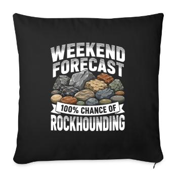 Weekend Prediction Chance to collect stones - Sofa pillowcase 17,3'' x 17,3'' (45 x 45 cm) - black - Front