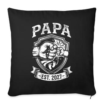 Daddy's 2027 Father-to-be Vintage - Sofa pillowcase 17,3'' x 17,3'' (45 x 45 cm) - black - Front
