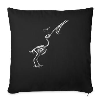 Funny skeleton chicken giving a hand kiss  - Sofakissenbezug 45 x 45 cm - Schwarz - Vorne