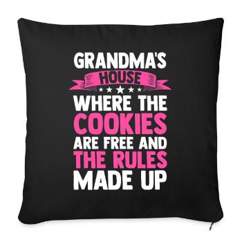 Im A Grandma I Do What I Want Nana Mimi Gigi - Sofakissenbezug 45 x 45 cm - Schwarz - Vorne