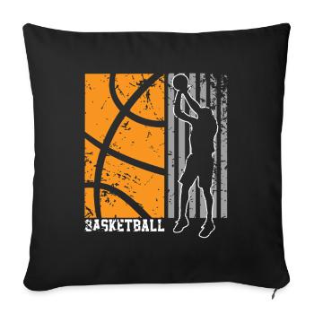 Basketball - Sofakissenbezug 45 x 45 cm - Schwarz - Vorne