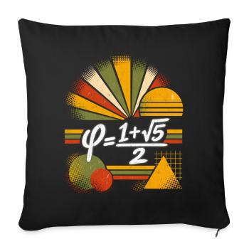 Goldener Schnitt – Mathematische Wissenschaftsgleichung - Sofakissenbezug 45 x 45 cm - Schwarz - Vorne