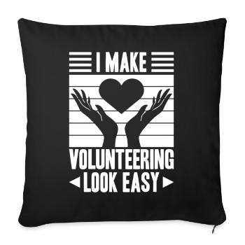 Social Worker Quote I Make Look Easy Social - Sofakissenbezug 45 x 45 cm - Schwarz - Vorne