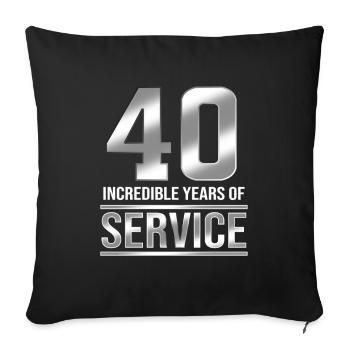 Mitarbeiter der Woche Mitarbeiter des Monats - Sofakissenbezug 45 x 45 cm - Schwarz - Vorne