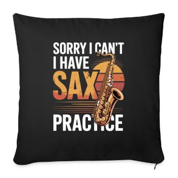 Saxophonist Saxophon Jazz Musik Blasinstrument - Sofakissenbezug 45 x 45 cm - Schwarz - Vorne