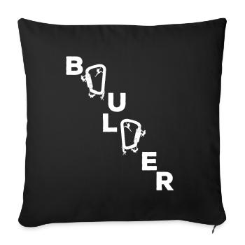 Klettern Bouldern Berge - Sofakissenbezug 45 x 45 cm - Schwarz - Vorne