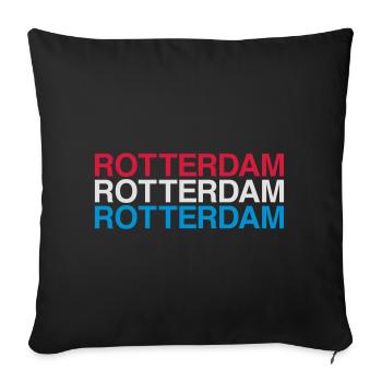 ROTTERDAM Netherlands Netherlands Flag - Sofa pillowcase 17,3'' x 17,3'' (45 x 45 cm) - black - Front