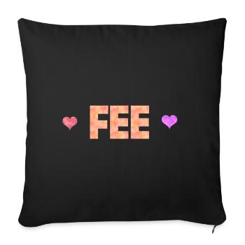 fairy - Sofa pillowcase 17,3'' x 17,3'' (45 x 45 cm) - black - Front