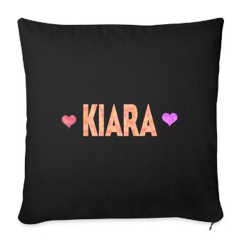 Kiara - Housse de coussin décorative 45 x 45 cm - noir - Devant