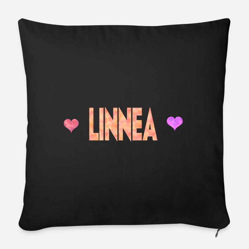 Linnea - Sofakissenbezug 45 x 45 cm - Schwarz