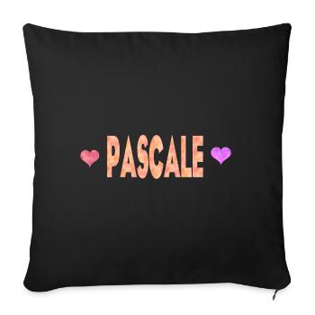 Pascale - Sofa pillowcase 17,3'' x 17,3'' (45 x 45 cm) - black - Front