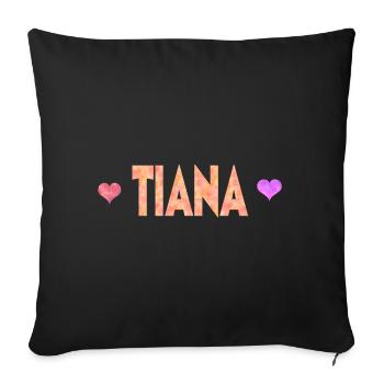 Tiana - Housse de coussin décorative 45 x 45 cm - noir - Devant